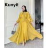 Gamis Pesta Muslimah Gamis Mewah Bawah Mayung Crinkle Airflow,,