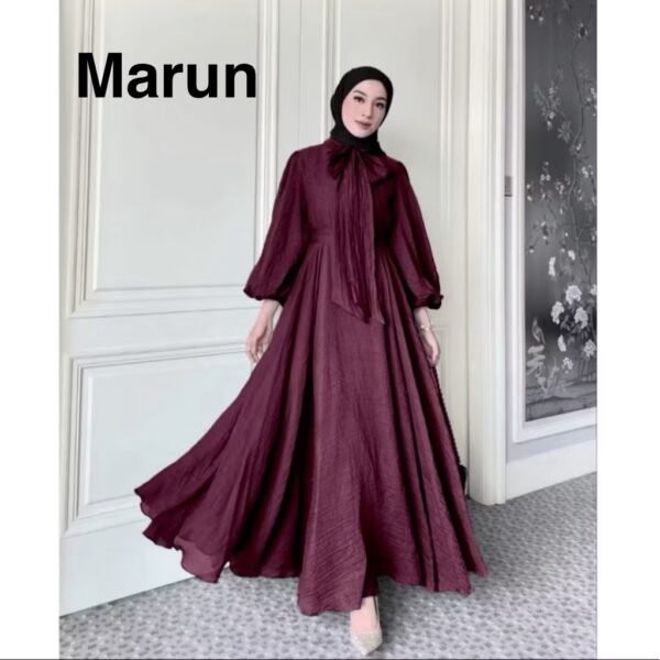 Gamis Pesta Muslimah Gamis Mewah Bawah Mayung Crinkle Airflow,,